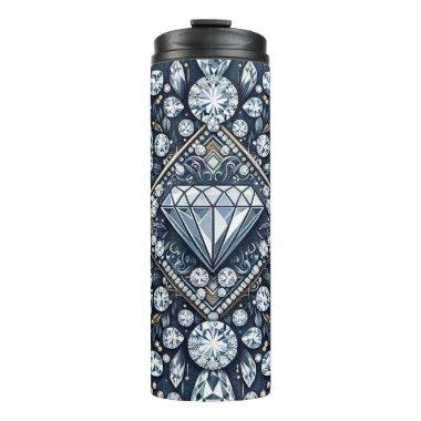 Denim & Diamonds Glam Bling Thermal Tumbler