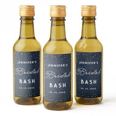Denim Diamonds Glitter Chic  Custom Wine Label