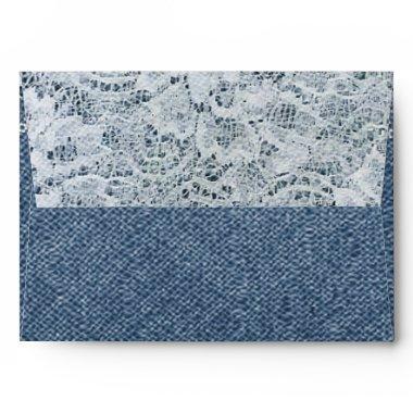 Denim & Lace Rustic  Envelopes