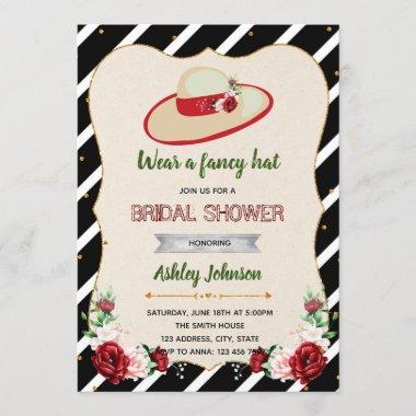 Derby big hat theme bridal shower Invitations