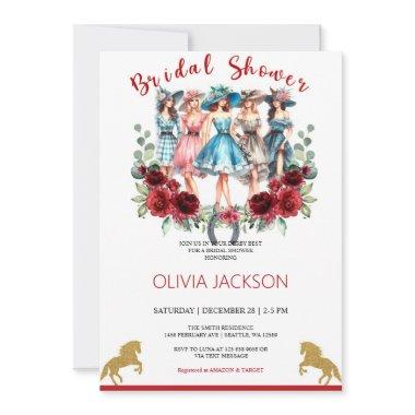 Derby Bridal Shower Bachelorette Invitations