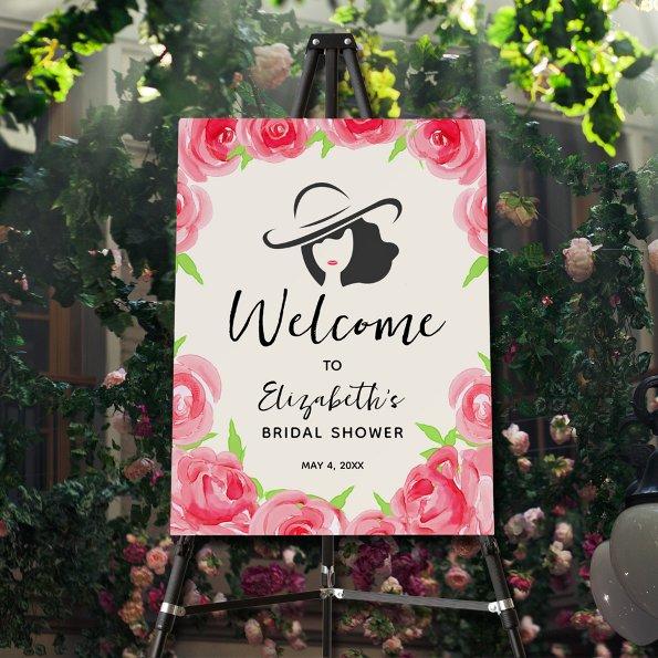 Derby Hat and Roses  Welcome Foam Board