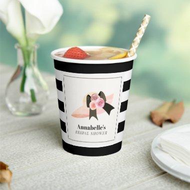 Derby Style Big Pink Hat Rose  Paper Cups