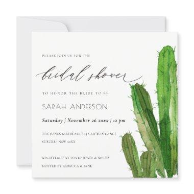 DESERT CACTUS FOLIAGE WATERCOLOR BRIDAL SHOWER Invitations