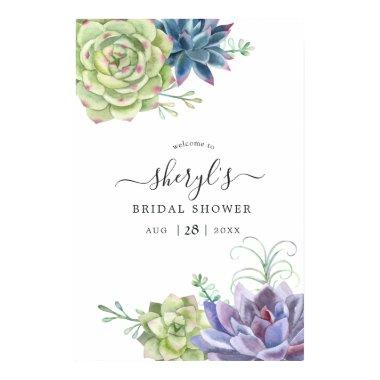 Desert Cactus Succulents  Welcome Poster