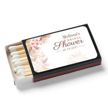 Desert Dried Palms Pampas Grass Boho Bridal Shower Matchboxes