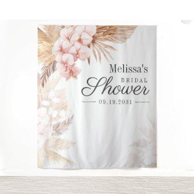 Desert Pampas Grass Boho Bridal Shower Backdrop