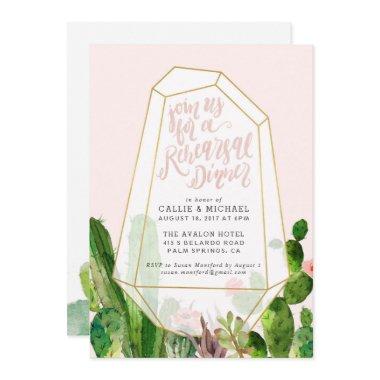 Desert Succulent Rehearsal Dinner -Pink