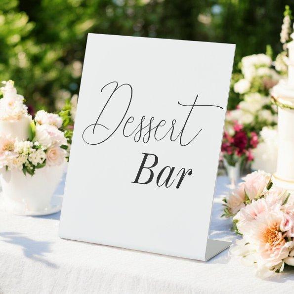 Dessert Bar Black White  Pedestal Sign