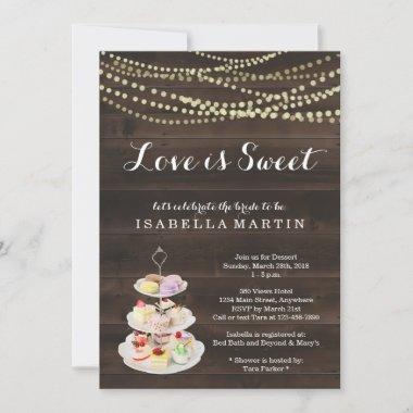 Dessert Bridal Shower Invitations - Love is Sweet