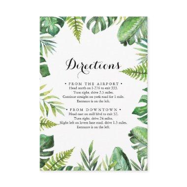 Destination Tropical Greenery Wedding Directions Enclosure Invitations