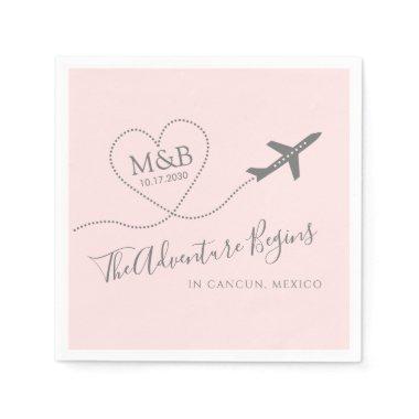 Destination Wedding  Custom Airplane Napkins