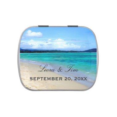 Destination Wedding Party / Reception Favors Jelly Belly Candy Tin