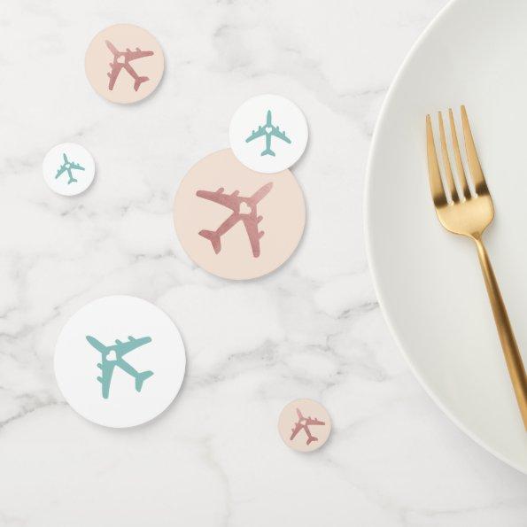 Destination Wedding Shower Travel Theme Airplane Confetti