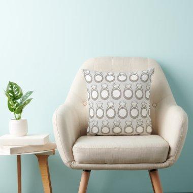 Diamond Engagement Ring Wedding  Throw Pillow