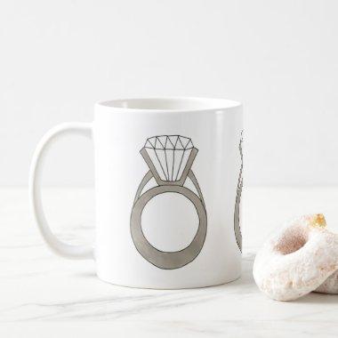 Diamond Engagement Wedding Ring  Mug