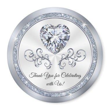 Diamond Heart, Cheap  Favors in BULK Magnet