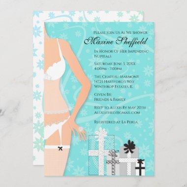 Diamond Lingerie Bridal Tiffany Green Invitations