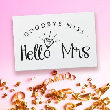 Diamond Ring Goodbye Miss Hello Mrs  Guest Book