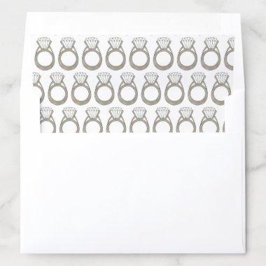 Diamond Ring Wedding Engagement  Envelope Liner