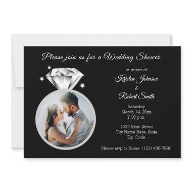 Diamond Ring Wedding Shower photo Invitations