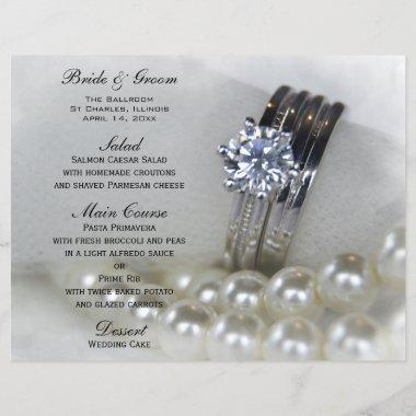 Diamond Rings and Pearls Wedding Menu