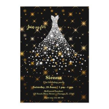 Diamond sparkling gown