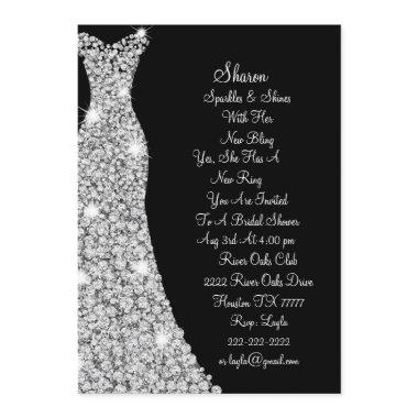 Diamond Studded Wedding Dress Bridal