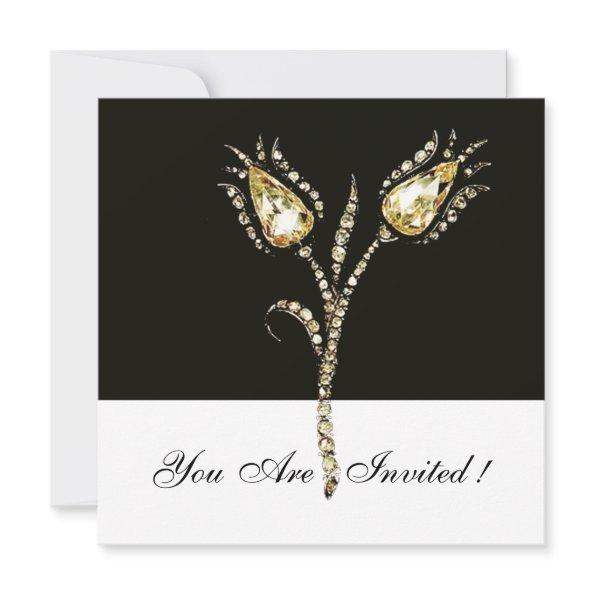 DIAMOND TULIPS , Black and White