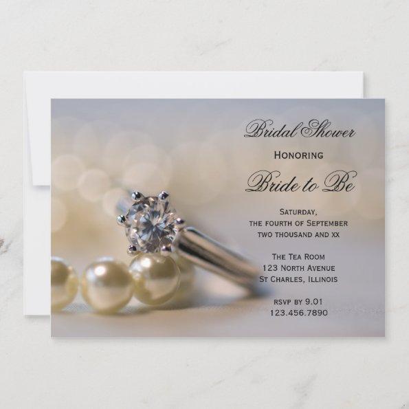 Diamonds and Pearls Bridal Shower Invitations