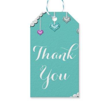 Diamonds & Pearls Bling Jewels Glam Birthday Party Gift Tags