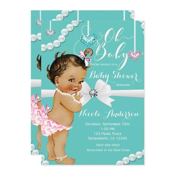 Diamonds & Pearls Vintage Baby Girl Shower