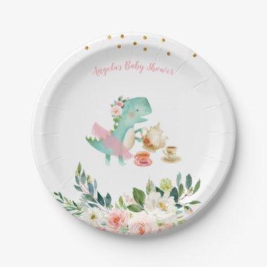 Dinosaur Tea Party Birthday Baby Shower Paper Plates
