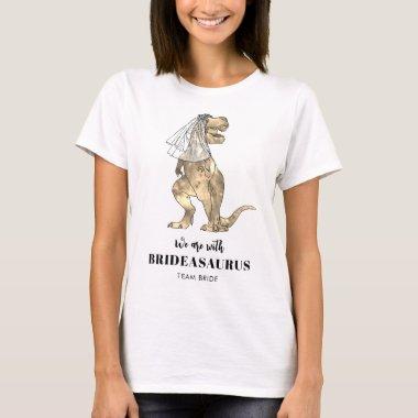 Dinosaur Themed Wedding Funny T Rex Bride T-Shirt