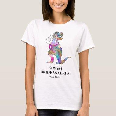 Dinosaur Themed Wedding T Rex Bride T-Shirt