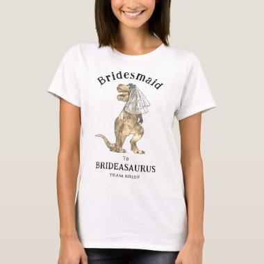 Dinosaur Wedding Fun Bachelorette Bridesmaid T-Shirt