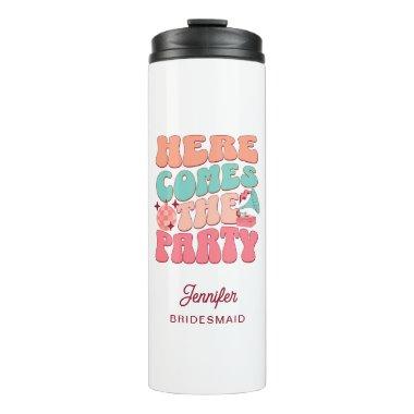 Disco Bachelorette Party Groovy Retro 80's 70's Thermal Tumbler