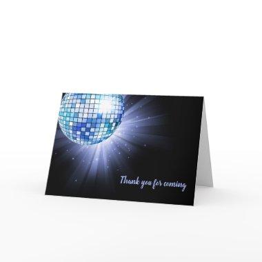 Disco ball blue thank you