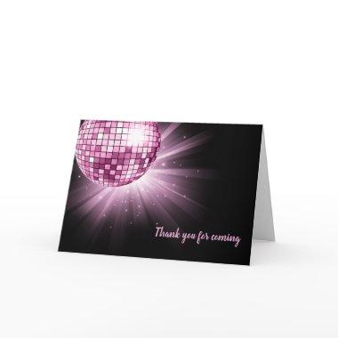 Disco ball pink thank you