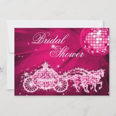 Disco Ball, Princess Coach & Horses Bridal Shower Invitations