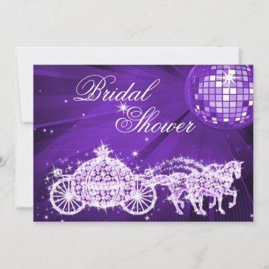 Disco Ball, Princess Coach & Horses Bridal Shower Invitations