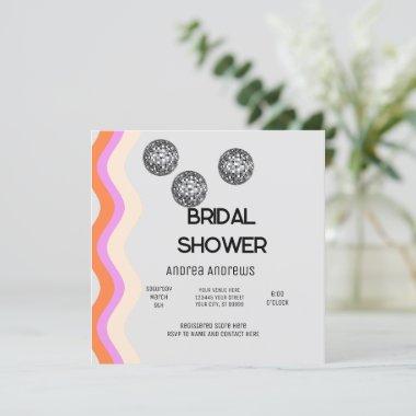 Disco Bridal Shower Invitations