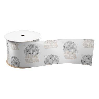 Disco Bride Retro Disco Ball  Satin Ribbon