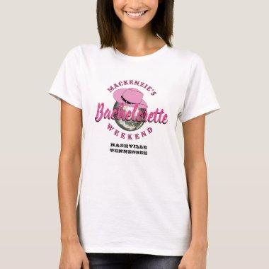Disco Cowgirl Bachelorette Weekend Party T-Shirt