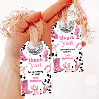 Disco Cowgirl Space Rodeo Party Birthday Shower Gift Tags