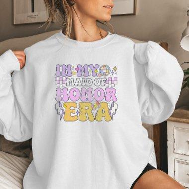 Disco Vibes Retro Groovy Maid of Honor Era Sweatshirt