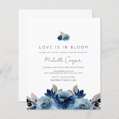 Discount Dusty Blue Floral Invitations