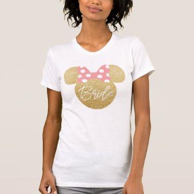 Disney's Minnie Mouse Gold and Pink Bride T-Shirt