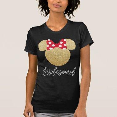 Disney's Minnie Mouse Gold and Red Bridesmaid T-Shirt