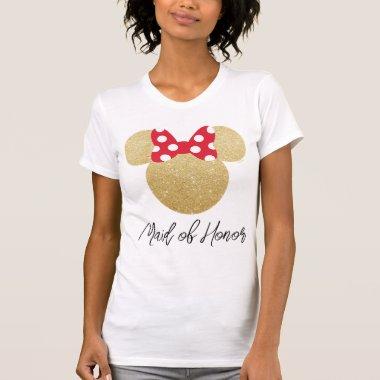 Disney's Minnie Mouse Gold and Red Maid of Honor T-Shirt